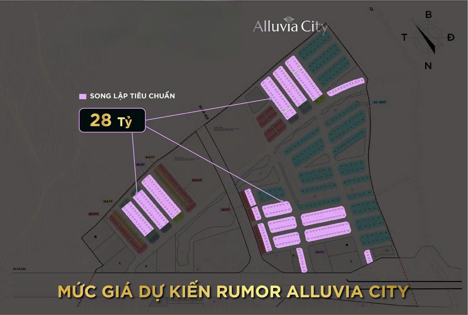 giá bán biệt thự song lập alluvia city văn giang hưng yên