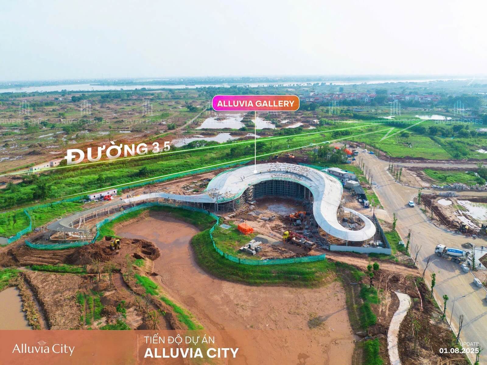 Tiến độ xây dựng dự án Alluvia City Văn Giang Hưng Yên tháng 8/2025
