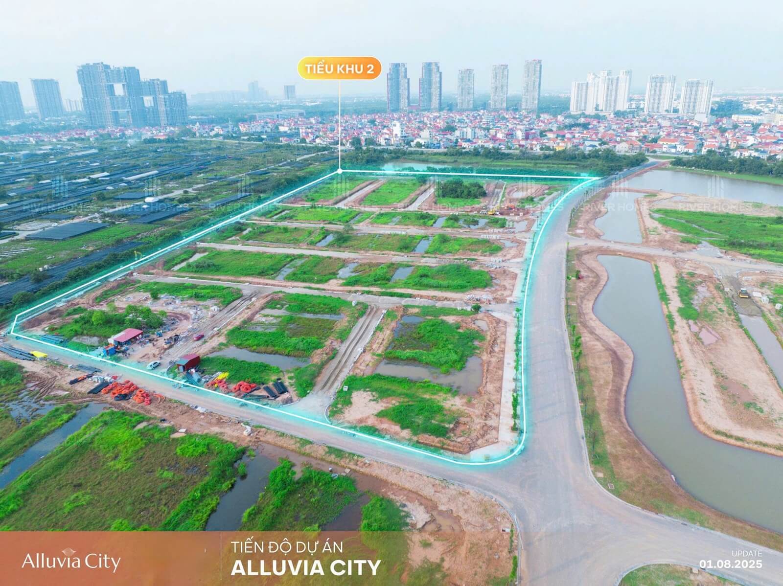 Tiến độ thi công dự án Alluvia City Văn Giang Hưng Yên tháng 8/2025