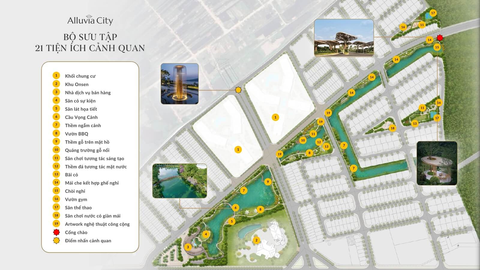 tiện ích phân khu 50ha dự án alluvia city văn giang hưng yên