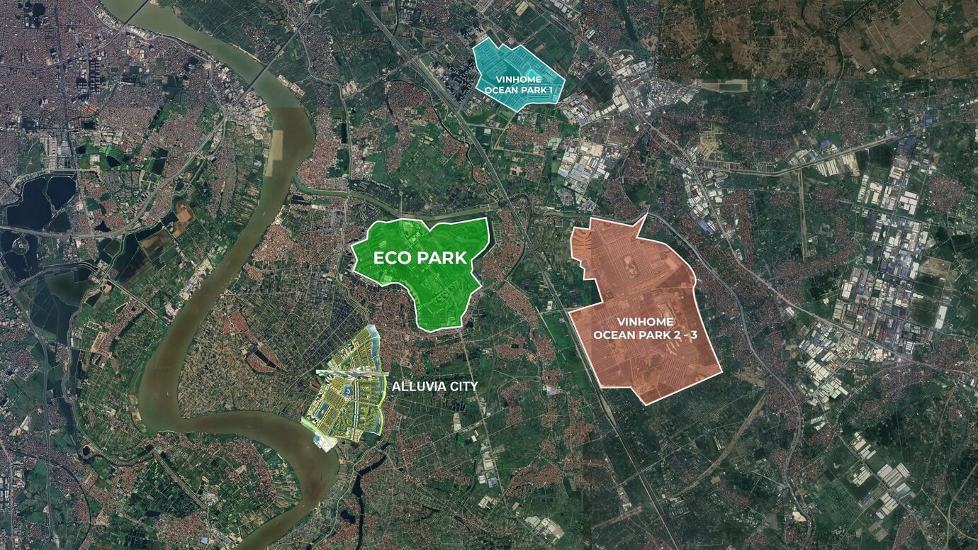 vị trí dự án alluvia city văn giang hưng yên